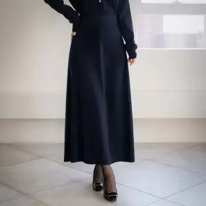 시크라인 ~XXL까지 이노샤 밴딩 니트 롱 스커트 겨울 하체커버 데일리 일상 캐쥬얼 출근룩 베이직 빅사이즈