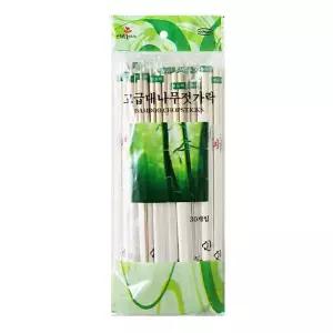대나무 개별포장 젓가락 30개입 1P 야외 배달 일회용