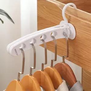 절약 이걸이 고리 행거 정리대 접는 접이식 플라스틱 옷걸이판 공간 화이트 옷걸이 정