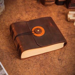 빈티지 다꾸 다이어리 소가죽 수제 가로