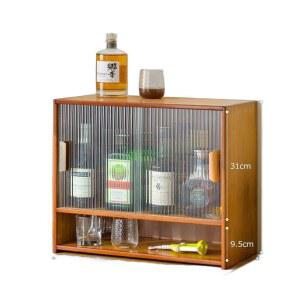 양주장식장 유리 테이블 콘솔 인테리어장식장 파티션 스탠드 술장 갈색45 18 55cm