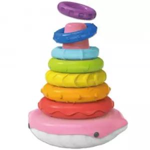 T 오즈토이 고래 오뚝이 링쌓기 분홍 xqs2067a-2 18개월 신생아 터미타임 장난감 선물/어린이/컵쌓기/고리