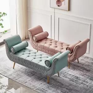 신부대기실의자 벨벳 긴의자 긴벤치 쇼파 결혼식 웨딩홀