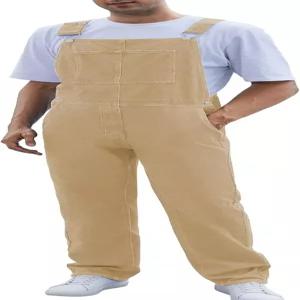 남성 패션 커버롤용 위안방 오버롤 작업 유틸리티 데님 여성용 턱받이 점프수트 주머니 포함