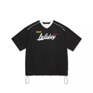 매장정품[브랜드명]EXPRESSHOLIDAY 어센틱 나일론 하프 티셔츠_블랙23EHHSTS014BK101158