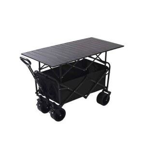 캠핑카트 나들이 흑요석 자동차 접이식 손수레 고무 낚시카트 바구니 테이블 쿨러