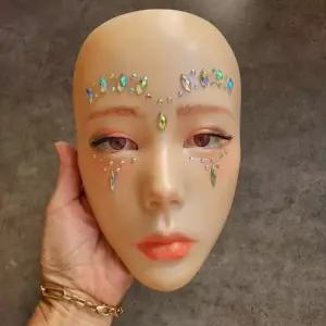 연습용 마네킹 얼굴 실리콘 세트 메이크업 분장 브라켓