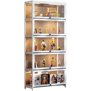 장식장 위스키장 와인 서재 싱글 술장 나무 와인바 코너 52cm 진열장 유리문 회색