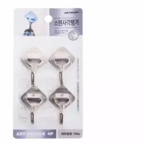 스텐사각행거 1세트 벽고정걸이 4개입 스텐걸이