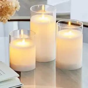 아크릴컵 전자 양초 3종세트 촛불 전자초 흔들불꽃