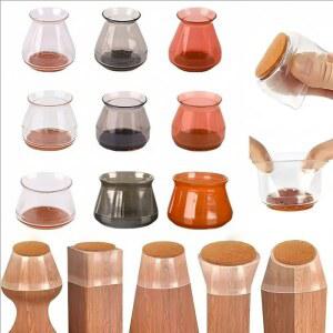 16개 실리콘 의자 테이블 미끄럼 커버 플러그 양말 피트 원형 패드 다리 데코 보호 레벨링 가구 방지