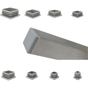 12PCS 회색 블랭킹 삽입 튜브 다리 바닥 침대 보호대 먼지 테이블 가구 피트 커버 엔드 파이프 의자 플러그