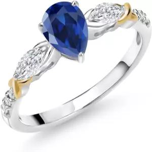 보석왕 925 스털링 실버 10K 골드 맞춤형 7X5MM 배 모양 5X2.5MM 마퀴즈 보석 탄생석 화이트 랩 다이아몬드