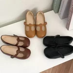 여아 스트랩 슈즈 주니어 발이편한 데일리 라운드 플랫슈즈 스니커즈