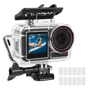 [미국배송] OKFUN 50M/164FT 방수 하우징 케이스 DJI 오스모 액션 5 프로 4 3 다이빙 보호 수중 커버 쉘 브래킷 액세서리 포함