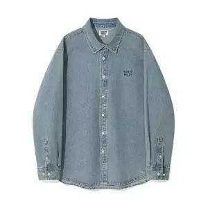 [국내매장정품] 와키윌리 WACKY WILLY 데님 긴팔셔츠 블루 WA2503SH31BL 152414