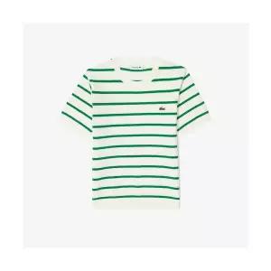 [국내매장정품] 라코스테 LACOSTE 여성 스트라이프 반팔 스웨터 AF250E-55G SIW AF250E-55GSIW 173004