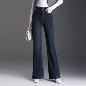 여자 바지 데님 캐주얼 가을 배기핏 청바지 하이웨스트 머메이드 플레어 가림 원픽3