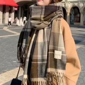 체크 목도리 스카프 남녀 커플 머플러 겨울