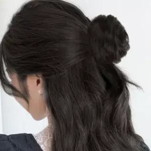 데일리 손쉬운 착용 똥머리 당고머리 집게핀 부분가발 붙임머리피스 여자가발