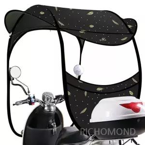 오토바이 지붕 스쿠터 우산 배달 방수 차양막 덮개 캐노피