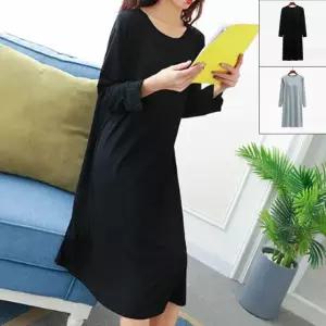 라운드넥 데일리 여성 노브라 원피스 LED-RSIS-101