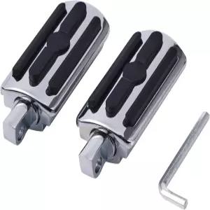 10mm 오토바이 풋페그 승객 고속도로 페그 장착 할리 스포츠스터 소프트테일 다이나 투어링(크롬)