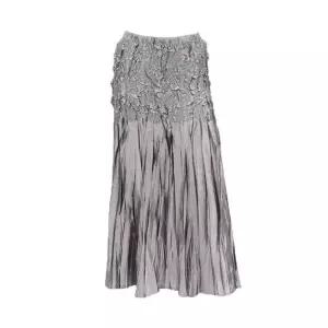 스피치오 윗 장미꽃 주름 우븐 롱스커트(441-244)