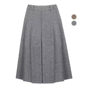 비비드시크릿가너 여성 제인 겨울 주름 울스커트