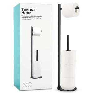 화장지 홀더 스탠드, 욕실 롤 리저브 포함, 보관용 스탠딩
