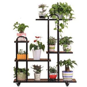 베란다 화분대 스탠드 금속 진열선반 디스플레이 엔틱 베란다화분정리대 화분받침대 바퀴