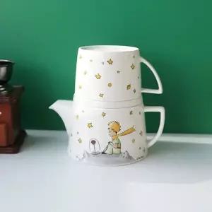 어린왕자 도자기 티포원 1P 뚜껑 티포트 머그컵 세트 데일리컵