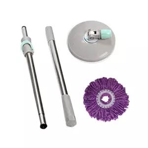 오션웰라이프 핸드스핀 물걸레 청소기 밀대봉 + 회전판 + 리필 퍼플 1세트