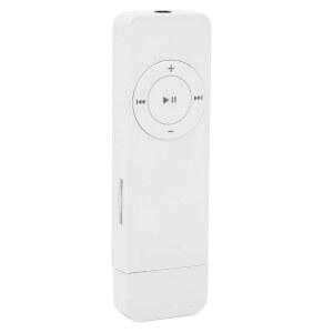 [미국배송] MP3 플레이어 USB 플래시 드라이브가 장착된 미니 음악 플레이어 여행 중인 학생을 위한 휴대용 HIFI 무손실 사운드 최대 64GB(화이트) 지원