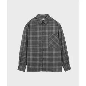 리우옴므 LIEU 뮤티드 글렌 체크 셔츠_그레이 1975383