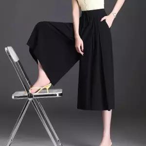 여성 치마바지 빅 7부팬츠 하이웨이스트 와이트팬츠