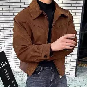 스웨이드 자켓 IS-JK59 블루종 남성 미니멀리 패션블루종자켓 봄가을아우터 베이직 캐