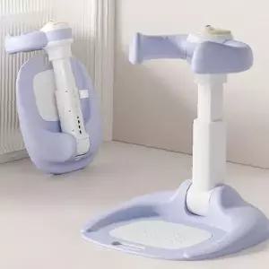 유아 세정 보조 기구 접이식 거치대 보라 흰색 배변 훈련 위생 관리 가정용 휴대