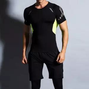 반바지 상하의 IS-S02 여름 배색 남성 세트 트레이닝복 반팔