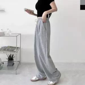 앞주름 GTT 트레이 주름 밴딩팬츠 여자핀턱와이드트레이닝팬츠 와이드팬츠 여자하의 K