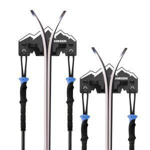 Hikeen 차고용 스키 벽 랙 - 마운트 보관 랙, 모든 스키, 차고 정리 및 공간 절약형 겨울 장비에 적합 디스플레이용 내구성 있는 2팩