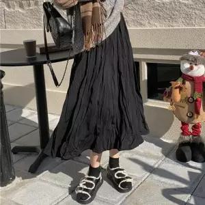 밴딩 데일리 NM-0255 주름 하이웨스트 롱스커트