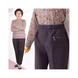 할마마마 잔체크몸빼바지 겨울기모바지 할머니옷선물요양원의류