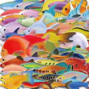 숫자스티커 50PCS 물고기 투명 스티커 노트북 데칼 거실 스크랩북 스케이트 보드 수하물 아트 방수 전화 낙서