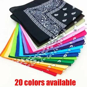 골프마스크 남성 여성 코튼 반다나 헤어 밴드 카우보이 바이커 스포츠 모자를 쓰고 힙합 손목 단면 헤드 스카프