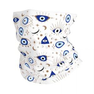 골프마스크 나자르 터키 악마의 기호 부적 반다나 각반 UV 보호 얼굴 스카프 커버 남녀공용 머리띠 튜브 바라클라바