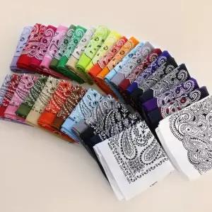 국산 반다나스카프 대형 페이즐리 손수건 헤어밴드 레 국산손수건 반다나손수건 레트로룩