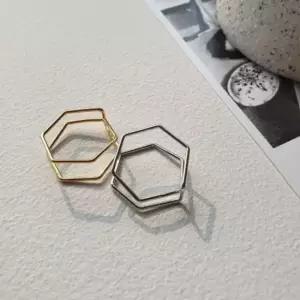 open hexagon ring 은반지 커플반지 여성반지 링 ring