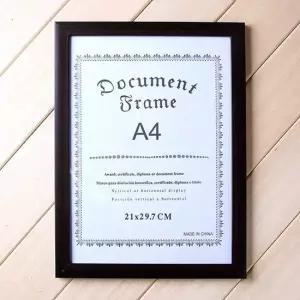 TBZ A4사이즈 상장액자-다크브라운 아기사진액자 예쁜액자 자격증액자 고급인테리어액자