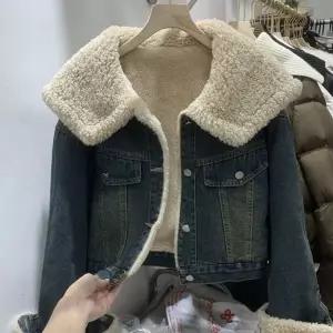 안감 자켓 데님 여성 양털 남성 양털청자켓 IS5250 크롭 숏